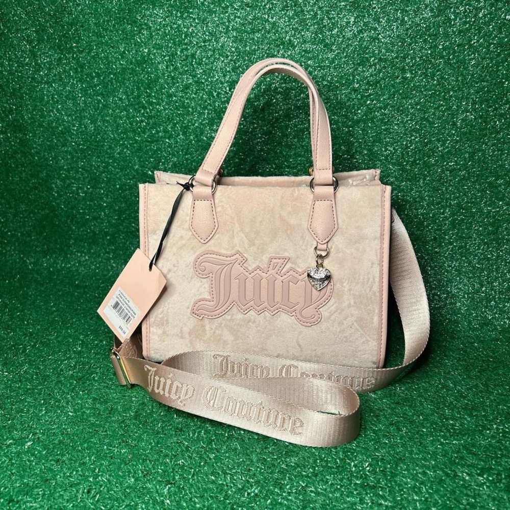 Juicy Couture Pink Tote Bag with Textured Fabric